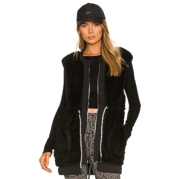 Varley Perry Gillet Sherpa Fleece Vest Black